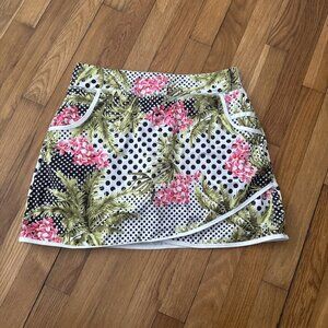 Sofibella Women's Skort 16" Skort Floral Pockets Tennis Golf Size M